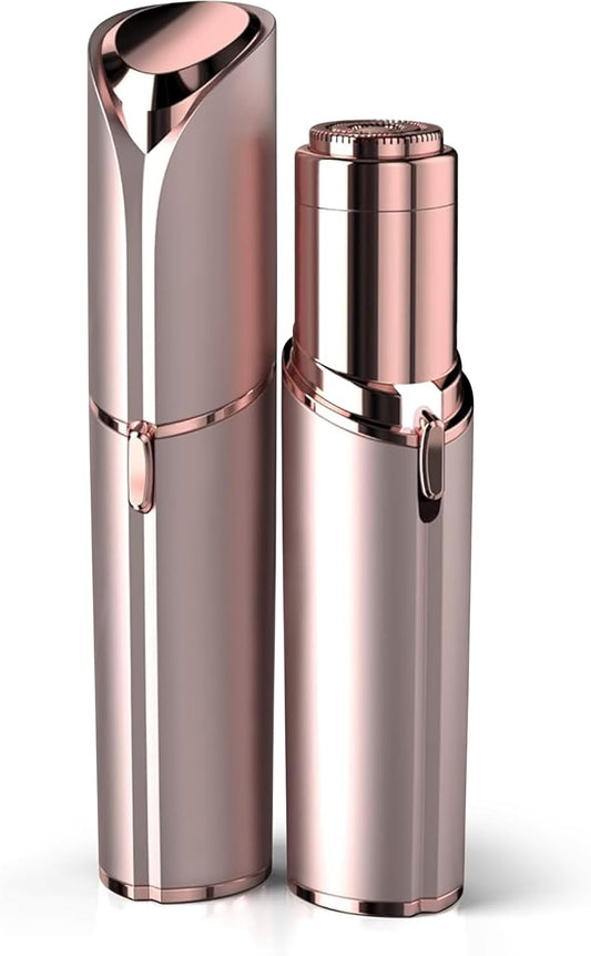 Hoeylife Facial Hair Remover for Women - Painless Face Shaver - Electric Hair Removal Device for Face Lips Peach Fuzz with Light (Rose Gold)