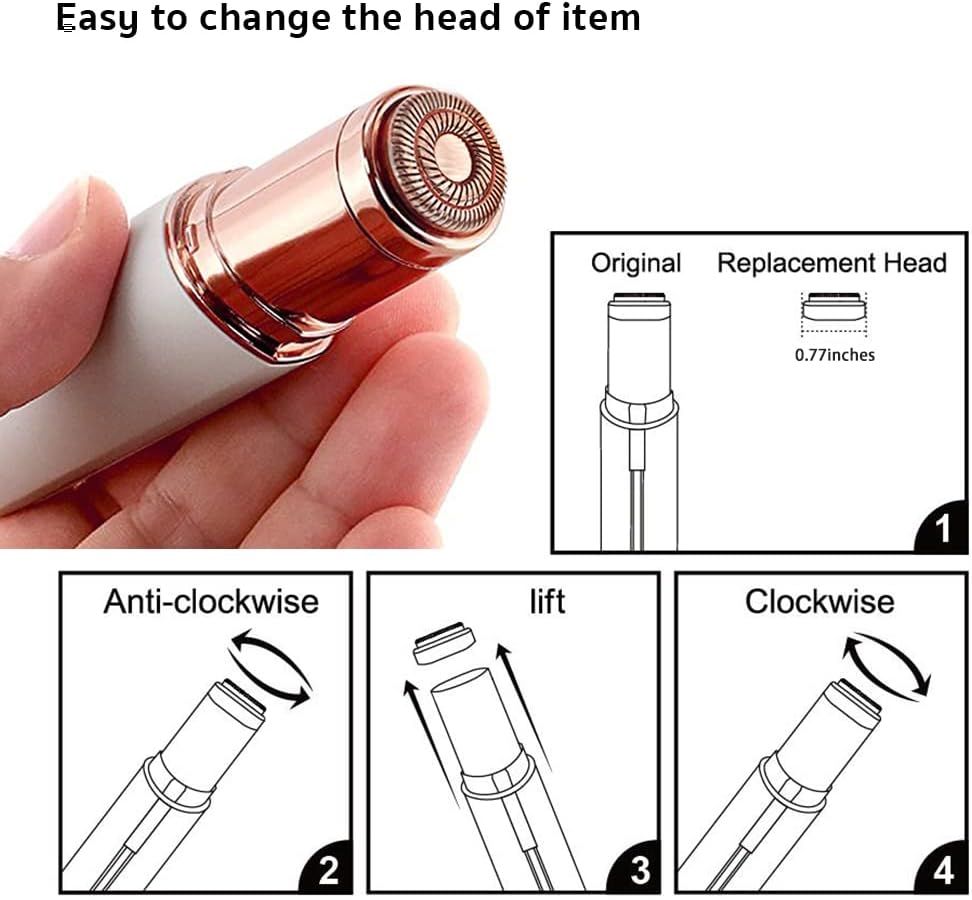Rechargeable Facial Hair Remover for Women: 2 in 1 Electric Eyebrow and Facial Hair Remover - Suitable for Middle-aged Women’s Eyebrow, Chin, and Cheek Trimming - with Built-in LED Light (White)