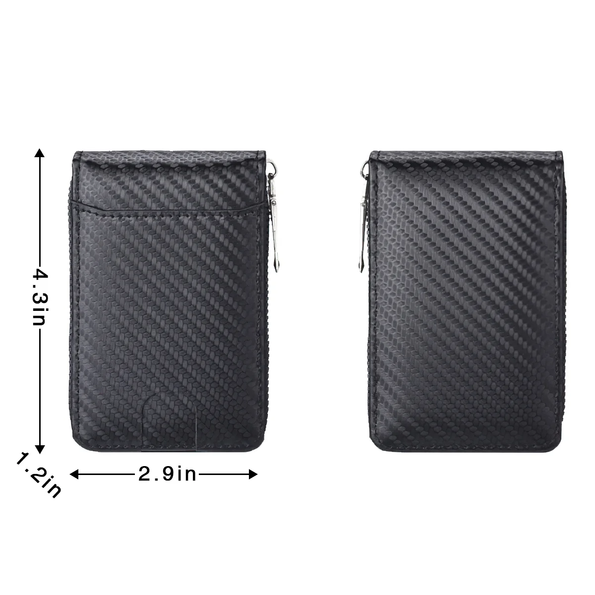 Zipper Wallet for Men, RFID Blocking around Bifold Wallet, Leather Zippered coin pocket, Huge Storage Capacity Card Holder Organizer