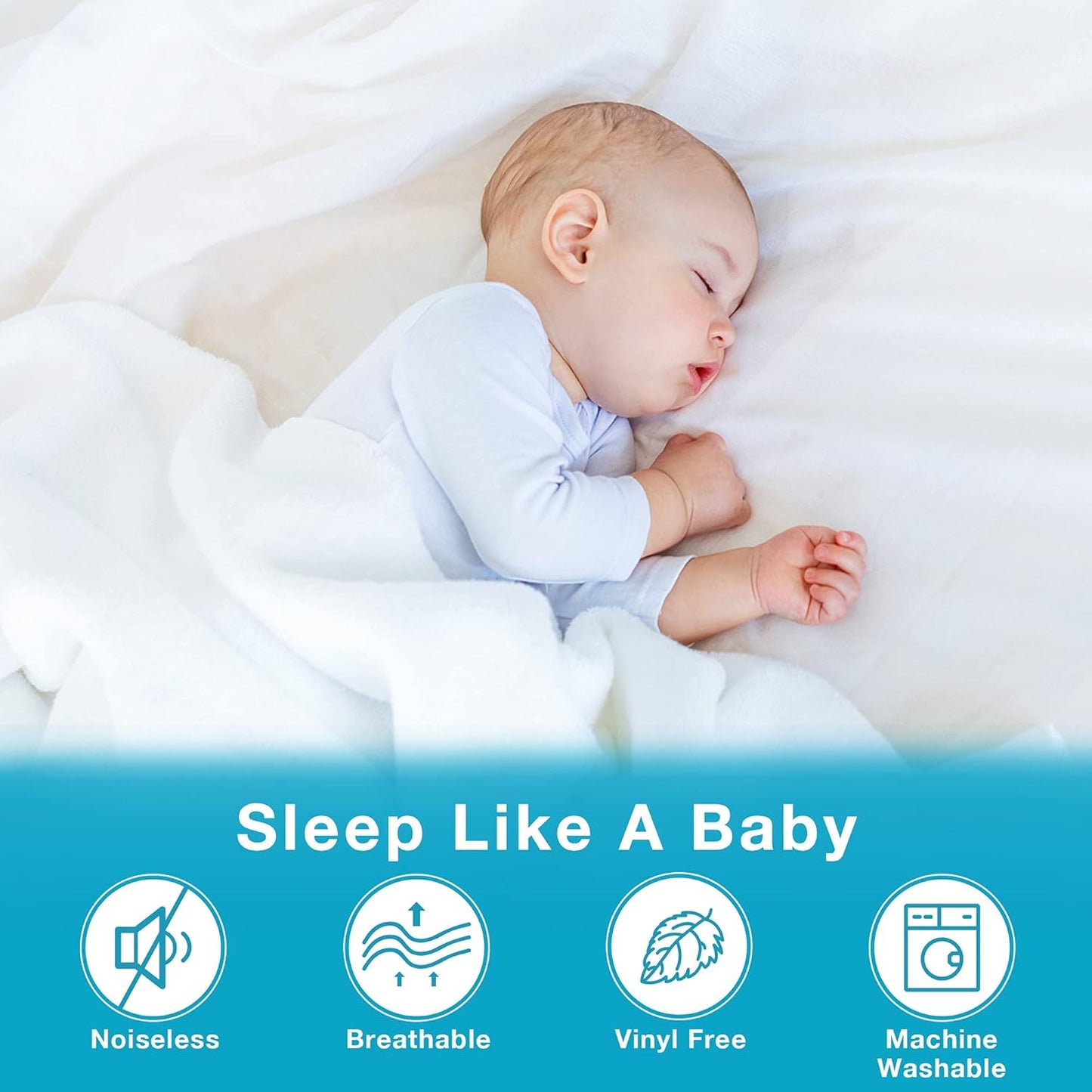Twin Mattress Protector, Soft Breathable Waterproof Twin Size Mattress Pad Cover, 6-16 inches Deep Pocket, White