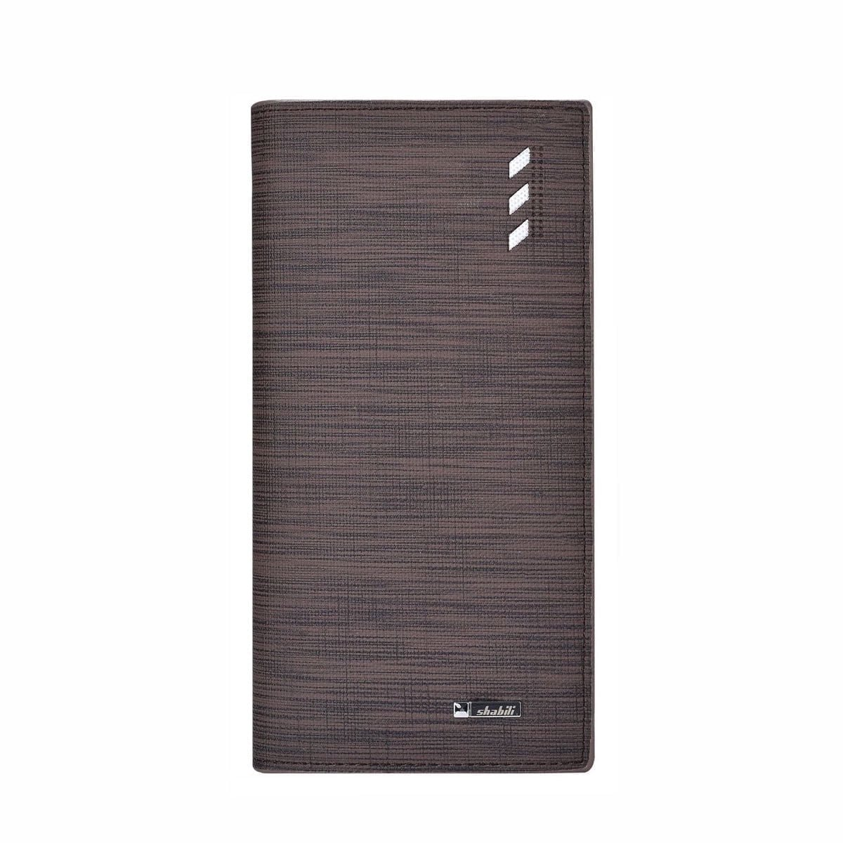 Long Wallet for men, RFID Blocking Bifold Leather Wallet, Men's Long Slim Wallet with ID Window and Multiple Card Slots