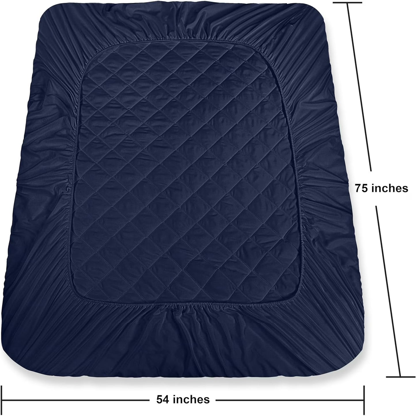 Full Size Waterproof Mattress Pad Protector, Breathable Quilted Mattress Cover Noiseless Waterproof Fitted Sheet Mattress Topper Up to 21" Deep Pocket