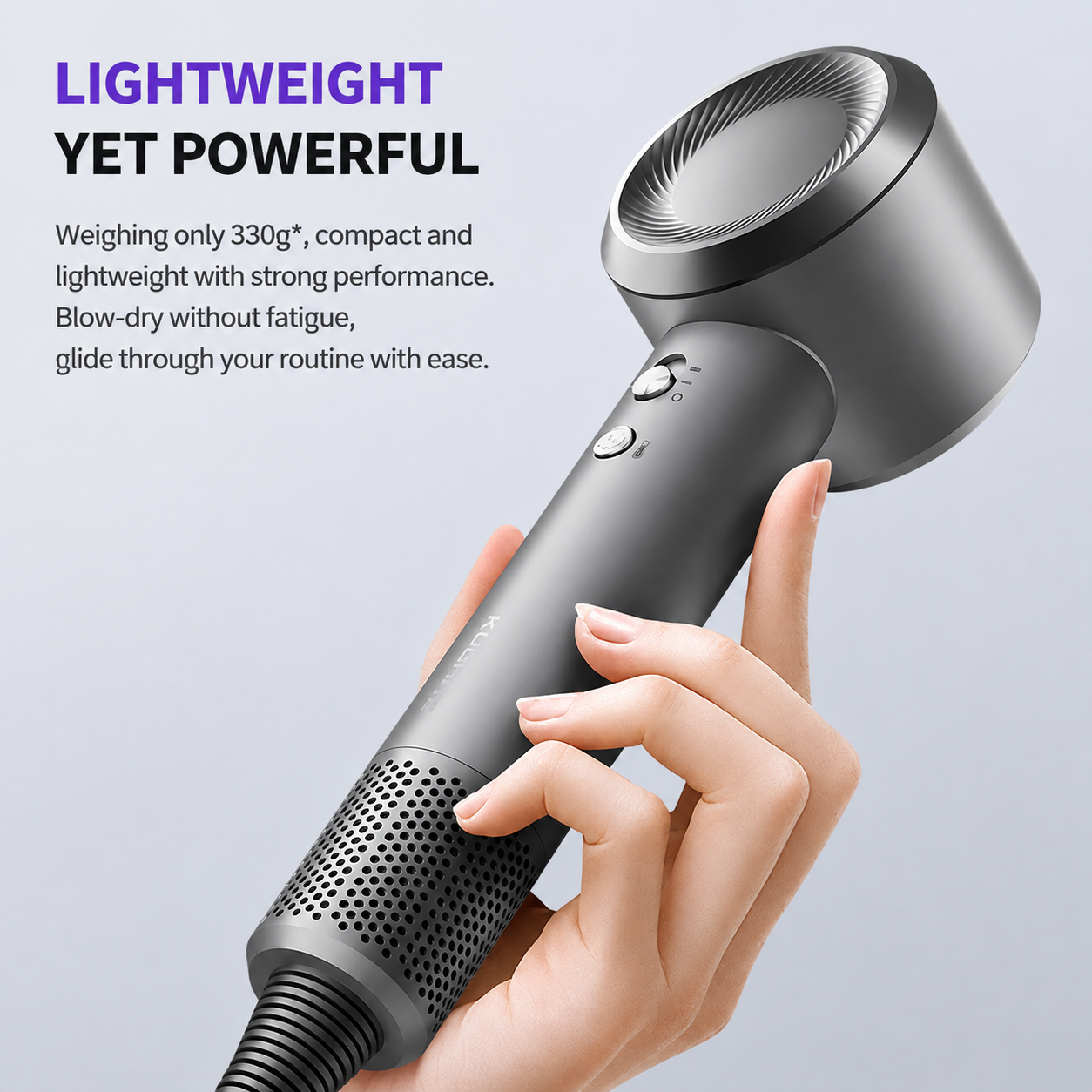 Professional Ionic Hair Dryer,Powerful 1600W Fast Drying Low Noise Blow Dryer, 8 Heat/Speed Settings, ALCI Safety Plug