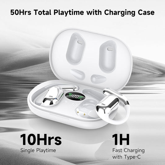 Wireless Earbuds, 2025 Ear Buds with Big Bass Stereo Sound, Lightweight Bluetooth Earbuds with 48 Hours Playtime, in-Ear Fit Earphones, IPX7, Hands-Free Calls with AI for iPhone, Android, Pad