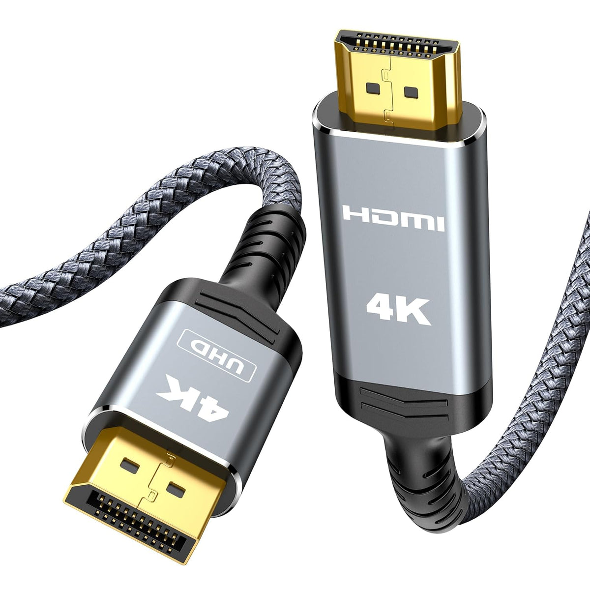 Hoey USB C to HDMI Cable 6ft, 4K HDR 60Hz Nylon Braided Cord for Gaming TV, Monitor, Projector