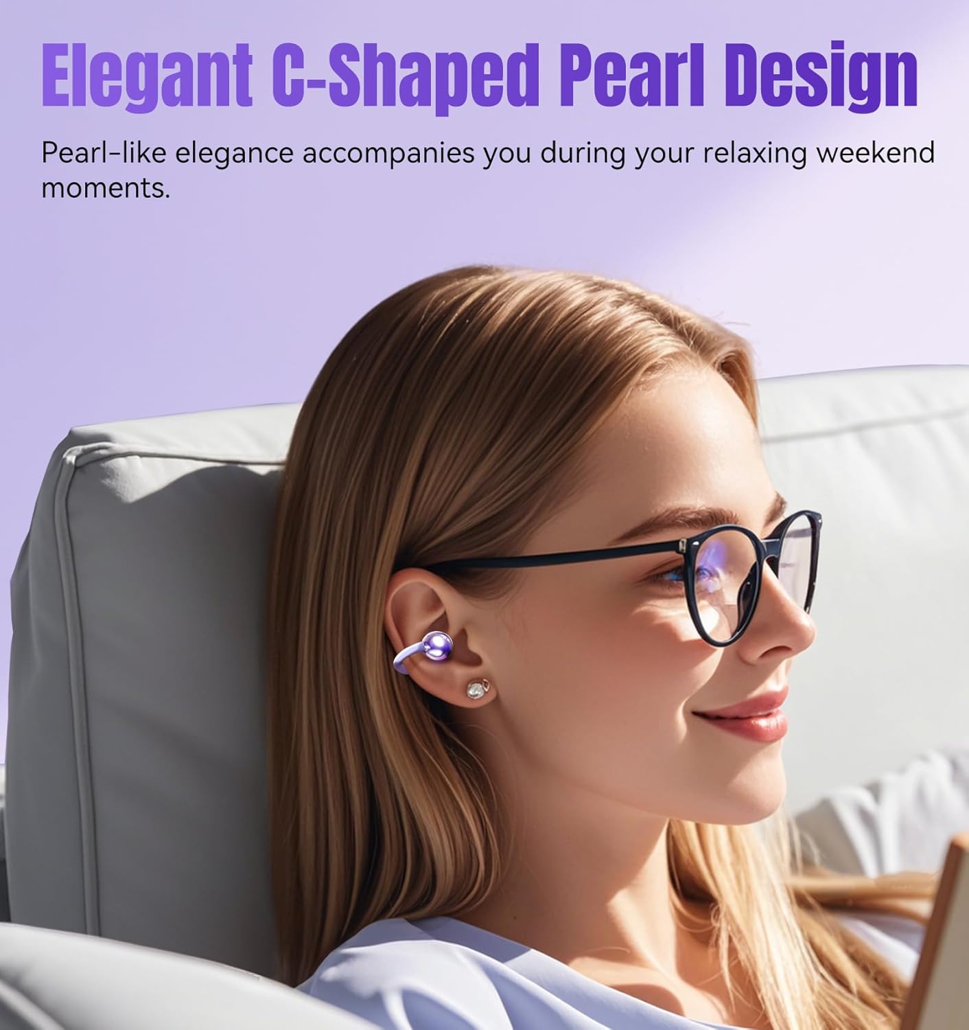 Wireless Earbuds, Bluetooth Ear Buds Headphones, 40H Long Playtime, Stereo Deep Bass, LED Power Display, IPX7, Lightweight in Ear Earphone with Mic for iPhone Android Phone