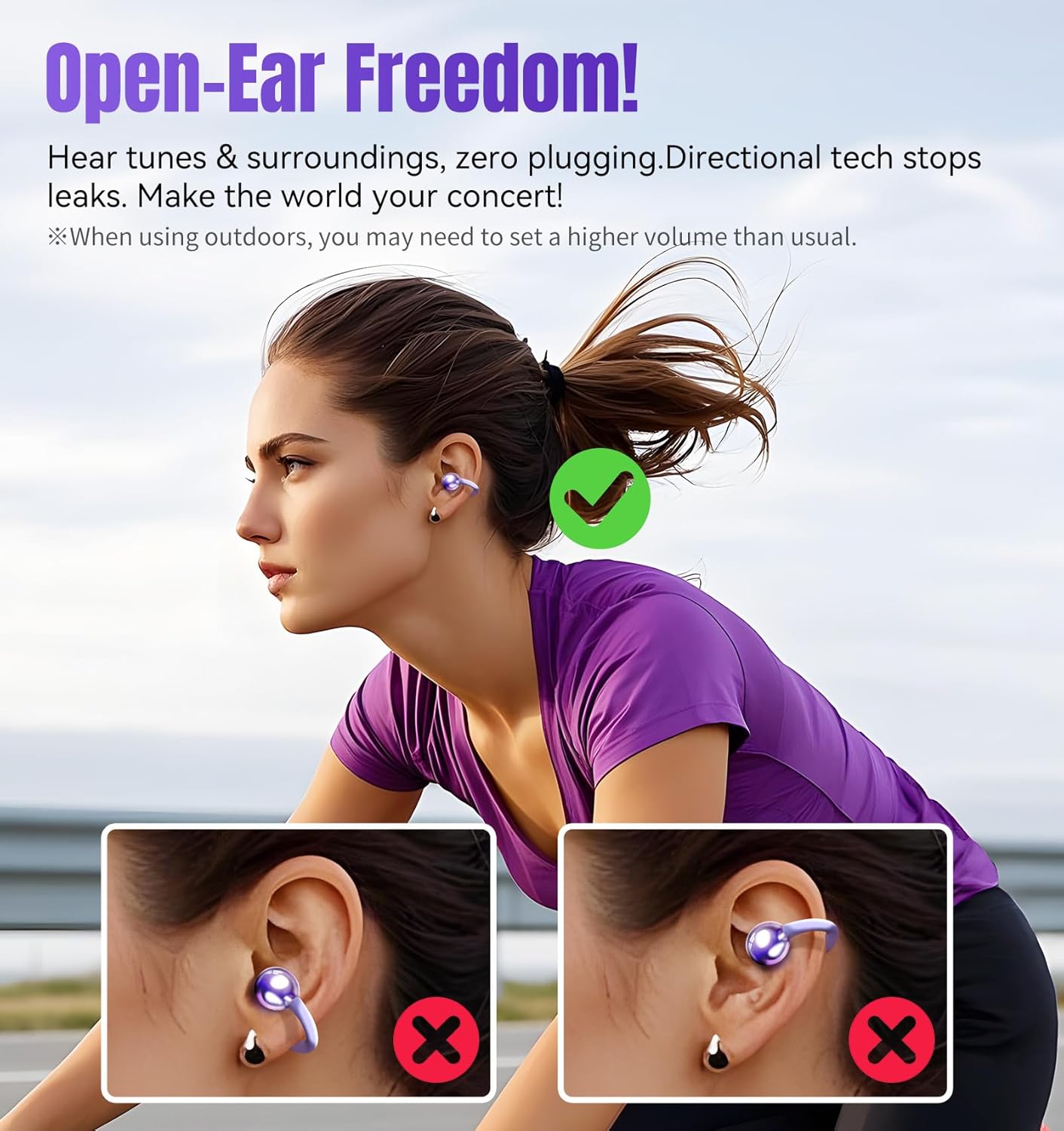 Wireless Earbuds, Bluetooth Ear Buds Headphones, 40H Long Playtime, Stereo Deep Bass, LED Power Display, IPX7, Lightweight in Ear Earphone with Mic for iPhone Android Phone