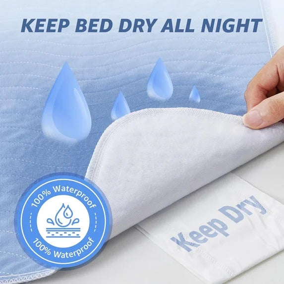 1 Pack 34” x 52” Extra Heavy Absorbency Washable Underpads, Waterproof Quick Drying Nursing Pads Incontinence Bed Pads, Reusable Washable Pee Pads for Dogs, Diaper Changing & Adults