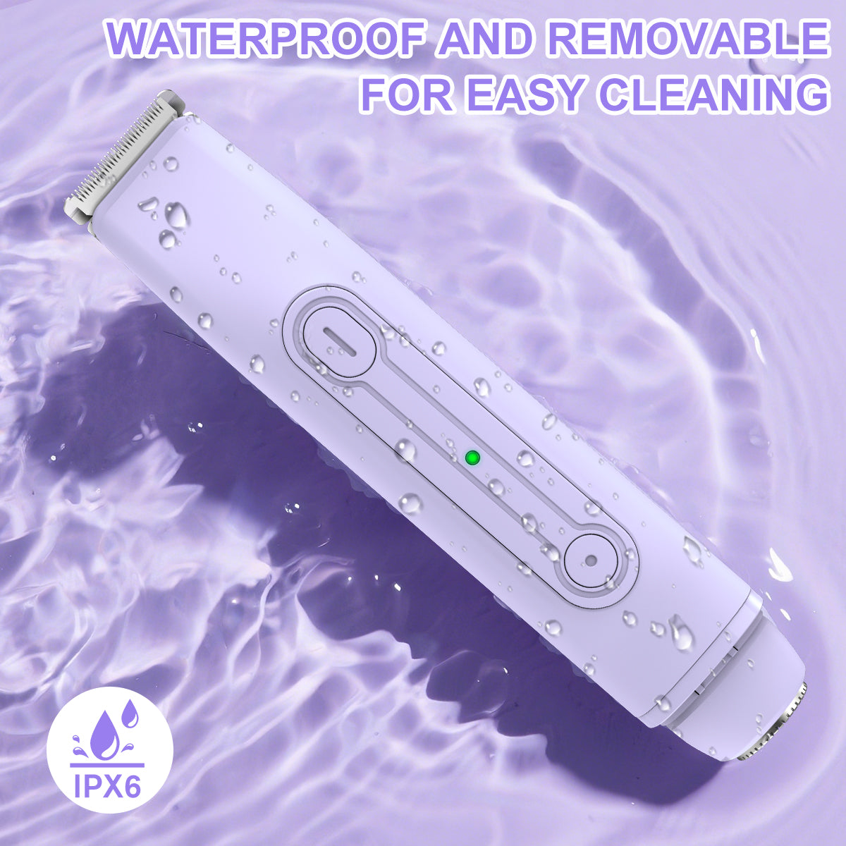 Hoeylife 2 in 1 Women Electric Shaver, Dual Head Bikini Trimmer for Women, IPX6 Waterproof Wet & Dry Use Body Hair Trimmer and Facial Hair Razor for Bikini Underarm Leg Arm Body Face