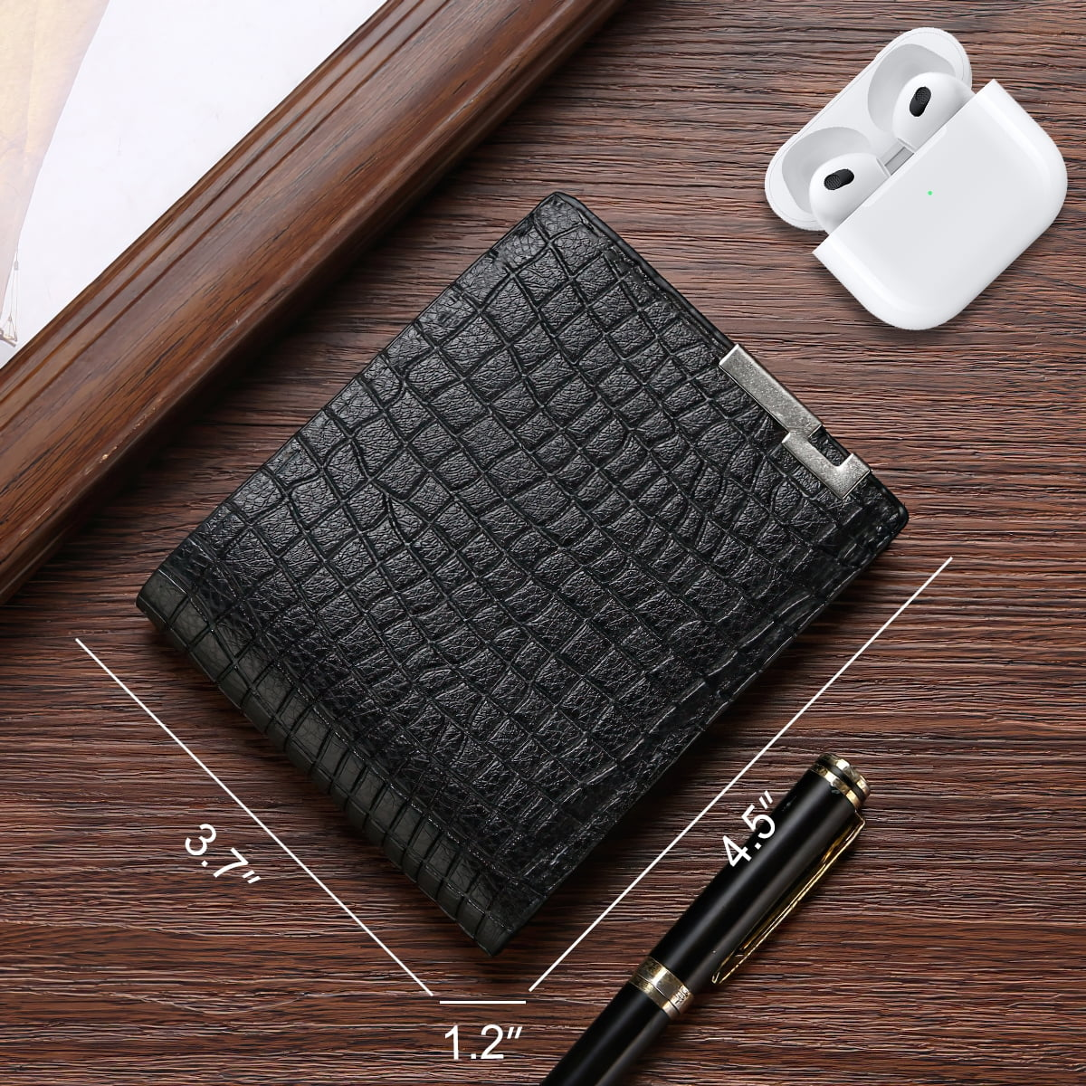 Wallet for Men, RFID Blocking Metal Bifold Men's Wallet, Extra Capacity with Multiple Card Slots, Ultra-thin and Simple
