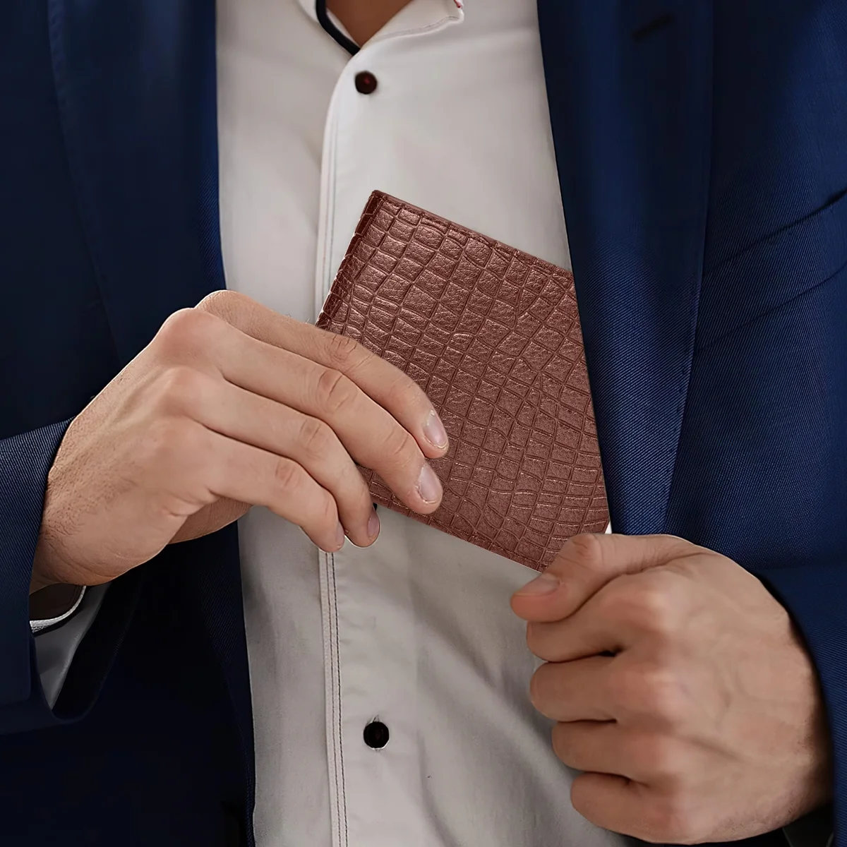 Wallet for Men, RFID Blocking Metal Bifold Men's Wallet, Extra Capacity with Multiple Card Slots, Ultra thin and Simple