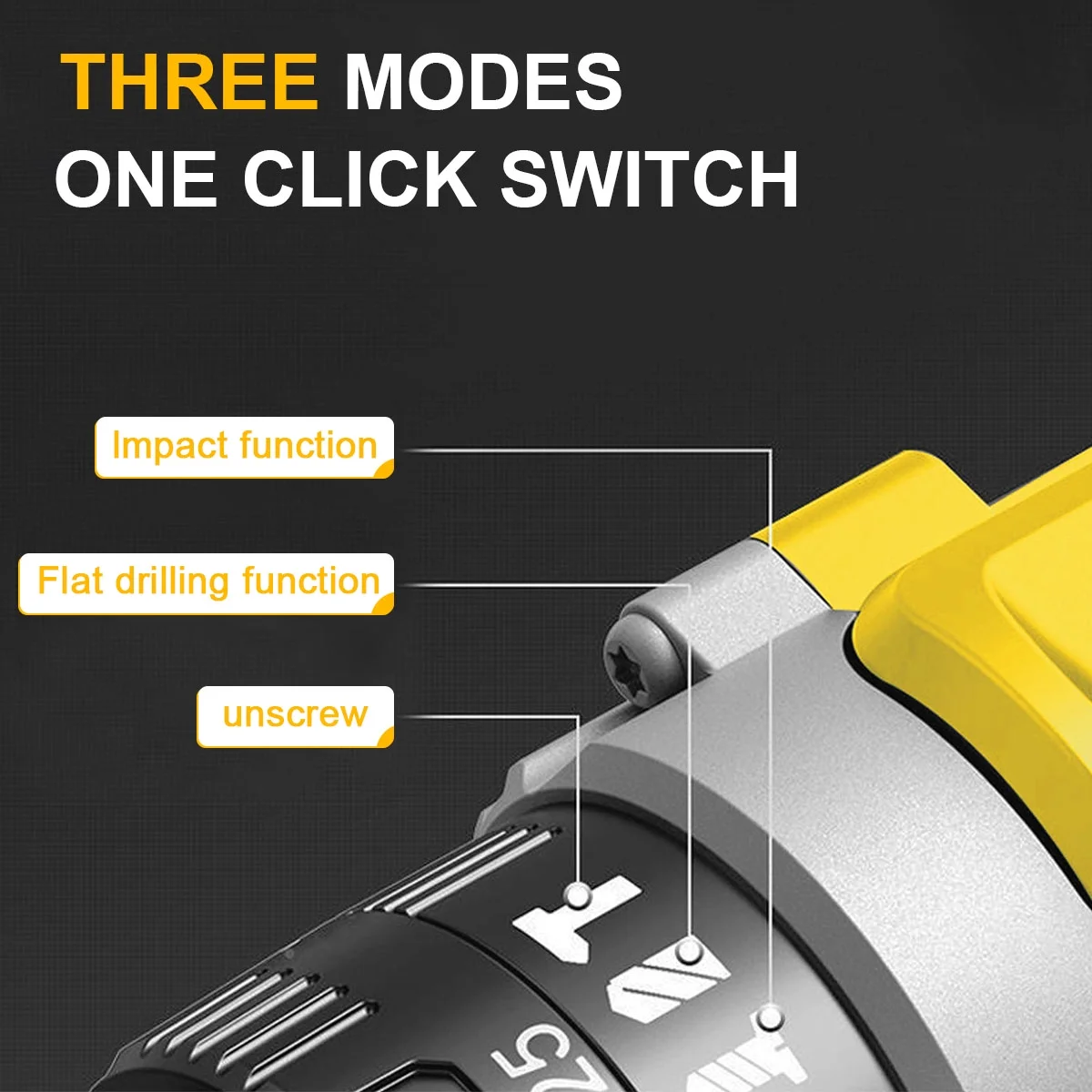 Hoey 21V Cordless Drill Set, Electric Power Drill 34Pcs with 3/8 Inch Keyless Chuck, 25+3 Clutch Compact Driver Drill with Work Light, Max torque 45Nm, 2-Variable Speed & Battery and Fast Charger