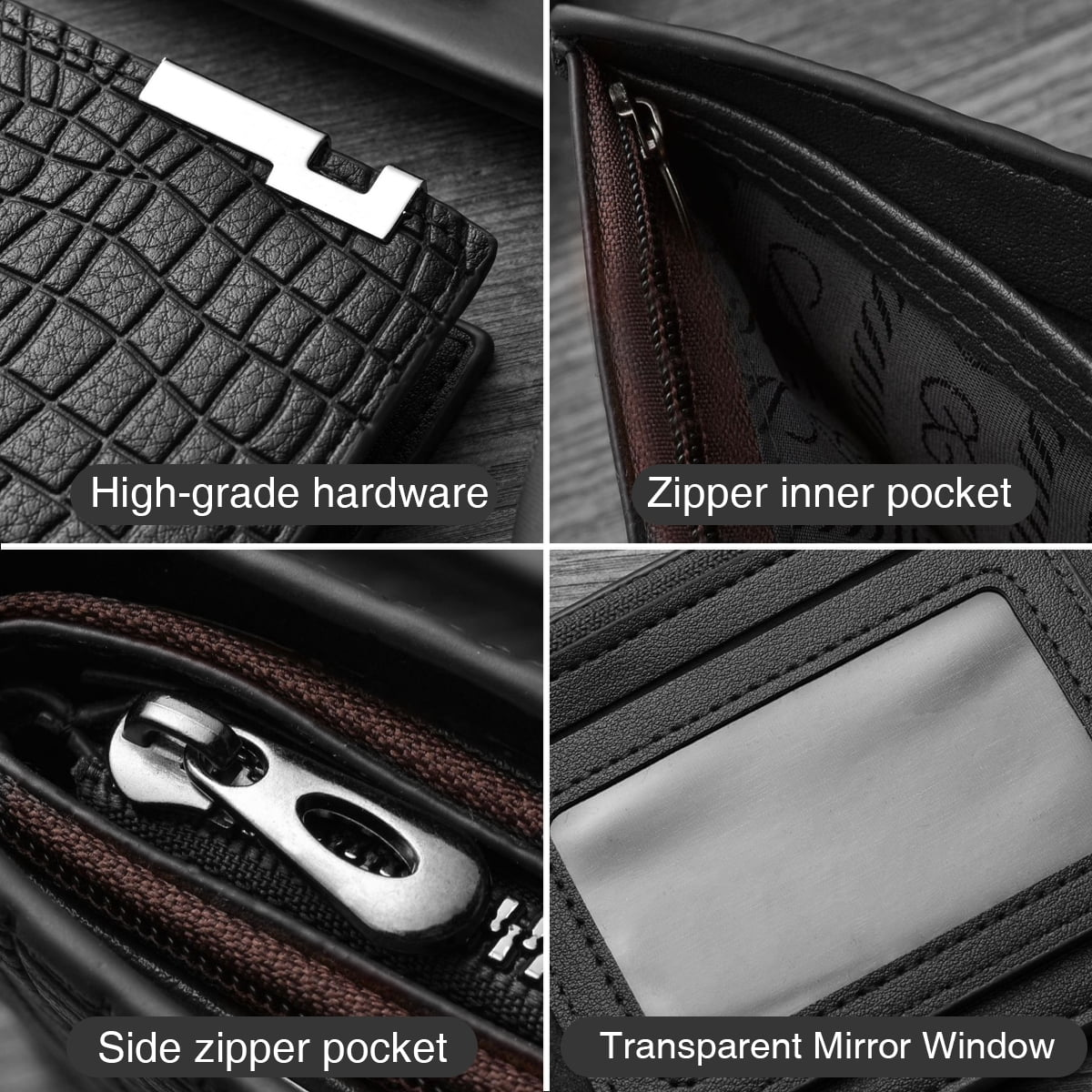 Wallet for Men, RFID Blocking Metal Bifold Men's Wallet, Extra Capacity with Multiple Card Slots, Ultra-thin and Simple
