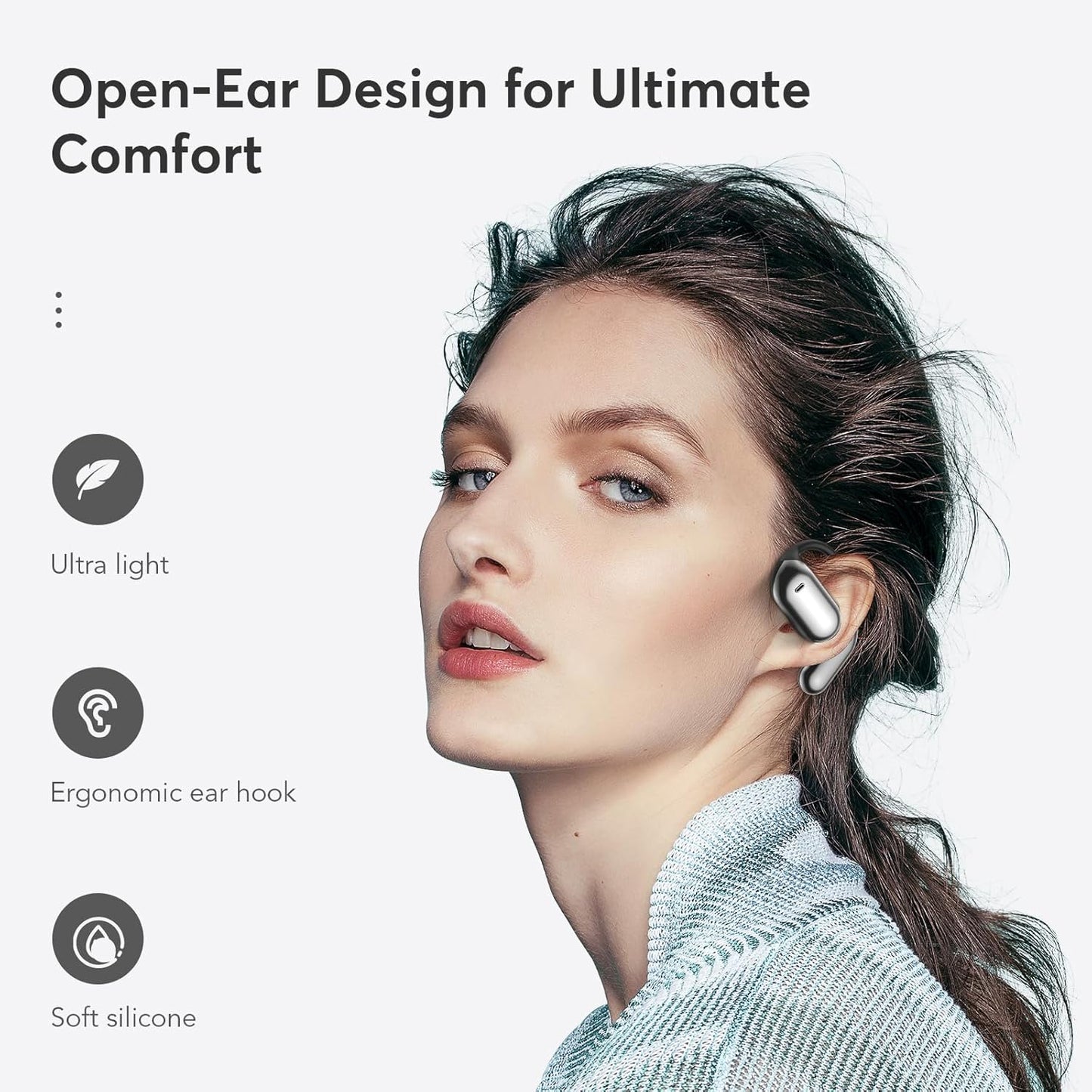 Wireless Earbuds, 2025 Ear Buds with Big Bass Stereo Sound, Lightweight Bluetooth Earbuds with 48 Hours Playtime, in-Ear Fit Earphones, IPX7, Hands-Free Calls with AI for iPhone, Android, Pad