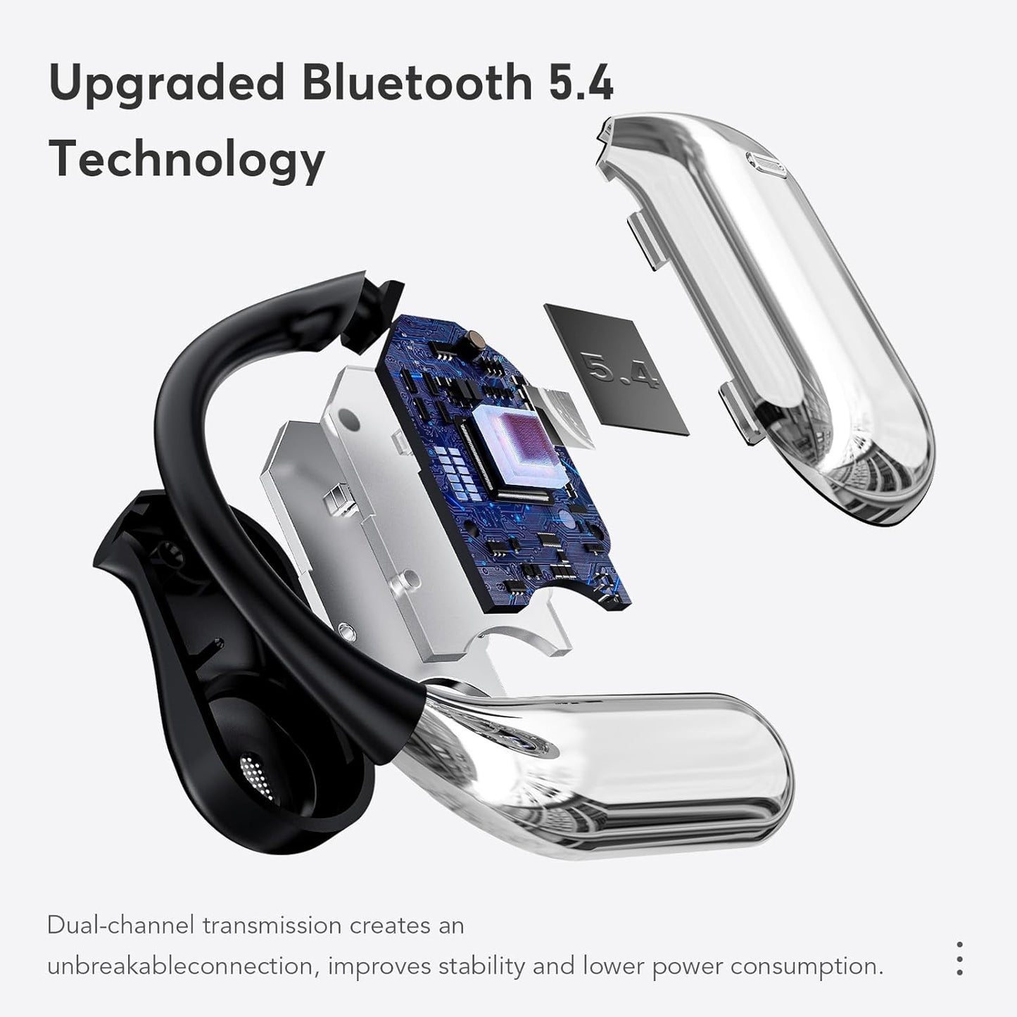 Wireless Earbuds, 2025 Ear Buds with Big Bass Stereo Sound, Lightweight Bluetooth Earbuds with 48 Hours Playtime, in-Ear Fit Earphones, IPX7, Hands-Free Calls with AI for iPhone, Android, Pad